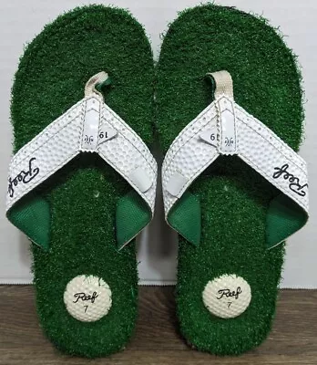 Reef Mulligan Golf Flip Flops Sandals Turf Grass Bottle Opener Mens Size 7 Beach • $19.99