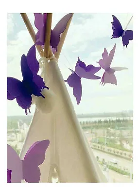 £4.39 • Buy Butterfly Hanging 3D Paper Bunting Christmas Wedding Birthday Party Decoration