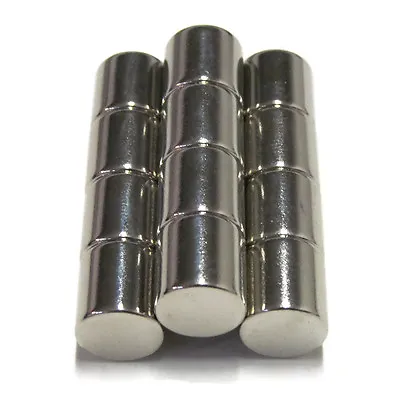 3/8x3/8 N52 Cylinder Magnet 10mm 12 Pack Rare Earth Neodymium .375 Inch 10 Lbs  • $18.75