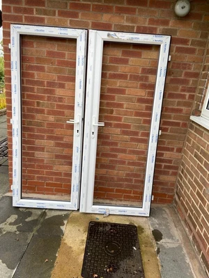 £280 • Buy Upvc French Patio Doors Unglazed. Height 2100 Mm Width 1670 Mm With Frame