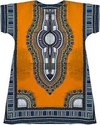 £11.99 • Buy Clothing Dashiki African Traditional Mexican Shirt Kaftan Light Orange/Yellow