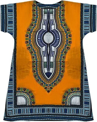 £11.99 • Buy Clothing Dashiki African Traditional Mexican Shirt Kaftan Light Orange/Yellow