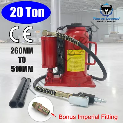 20 Ton Air & Manual Hydraulic Bottle Jack Heavy Car Truck Lift Heavy Duty Steel • $118