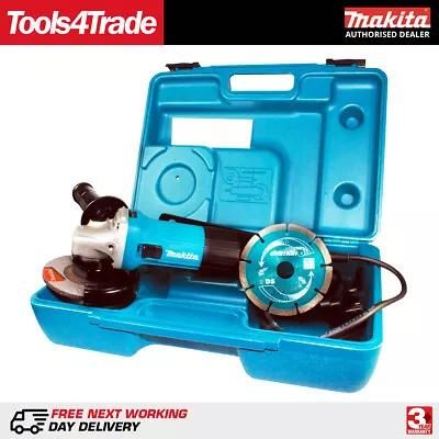 Makita GA4530RKD 115mm (4.5”) Angle Grinder With Case & Diamond Blade 240V • £89