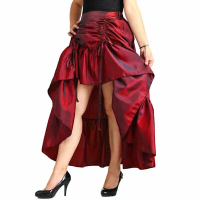 Victorian Pirate Steampunk Ruffled Skirt Women's Halloween Party Gothic Skirts • $21.29