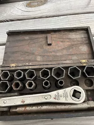 Vintage Frank Mossberg Socket Set Wrench 355 Ratchet And Extension • $45