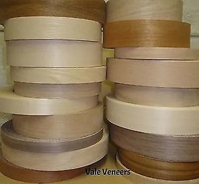 Real Wood Veneer Iron On Edging Tape/Edge Banding 18mm22mm30mm40mm & 50mm  • £5.61