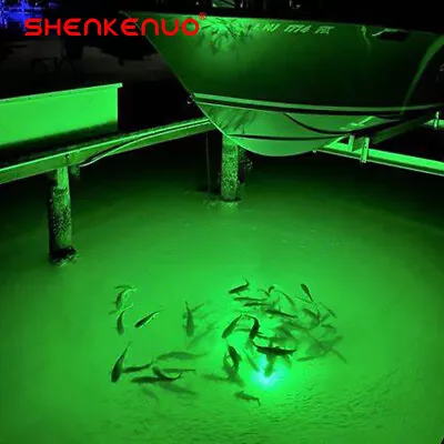 12V Green LED Underwater Submersible Fishing Light Night Crappie Shad Squid Lamp • $19.43