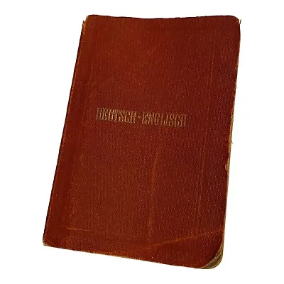 Antique Deutsch-Englisch Miniature Pocket Dictionary Feller Collection Brentanos • $50.14