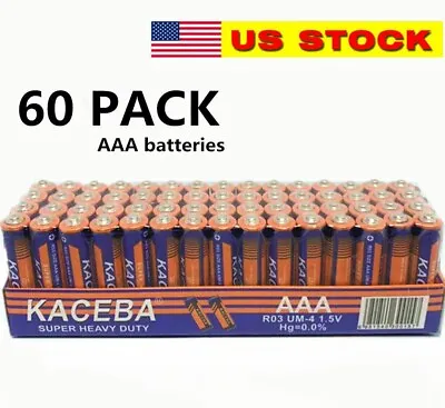 60 Pack AAA Batteries Extra Heavy Duty 1.5v. 60 Pack Wholesale Bulk Lot • $14.99