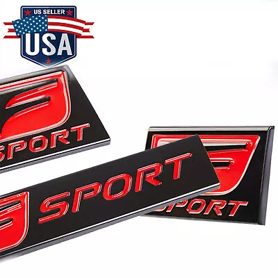 3PCS 3D Fender Tailgate Badge For F-Sport Emblem Black Red Trunk Bumper Roof Set • $15.99