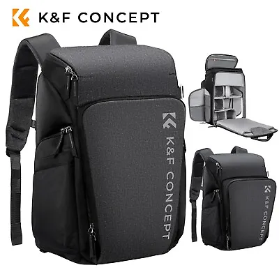 K&F Concept 25L Travel Camera Bag Backpack Rucksack DSLR Case For Nikon Canon • $32.99