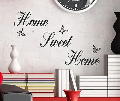 Home Sweet Home Living Room Wall Quote Sticker Vinyl Wall Decal Art  • £3.29