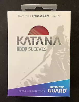 1 Sealed 100ct Pack Of Red KATANA Standard Gaming Card Sleeves Ultimate Guard • $14.95