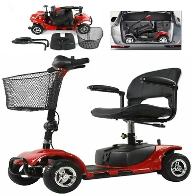 Electric Mobility Scooter Heavy Duty 4 Wheel Drive Scooter Lightweight Travel US • $794.11