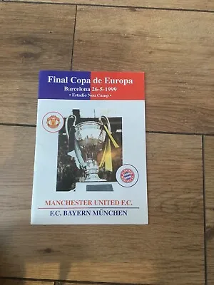 RARE - Champions League Final 1999 Man Utd V B Munich Pirare Programme • £29.99