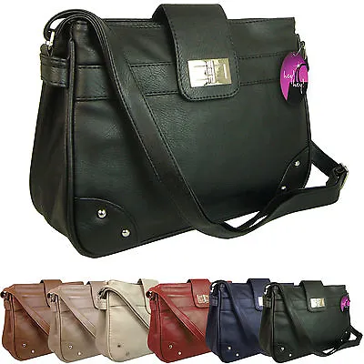 Handbag Small / Medium Across Body Satchel Shoulder Bag Zipped Compartments  • £11.99