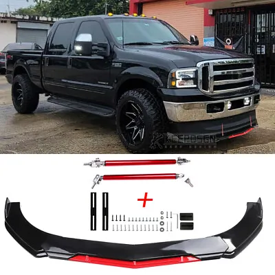 Front Bumper Lip Splitter Body Kit Parts Accessories Glossy For Ford F-250 F-350 • $95.43
