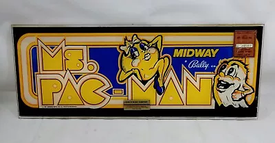 VTG Original Ms. Pacman Midway Bally Arcade Marquee Sign 1981 Acrylic 23  × 9  • $69.80