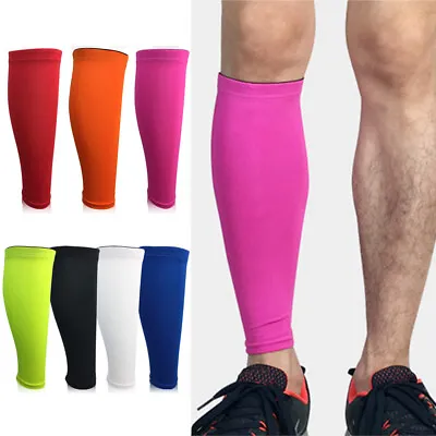 Men's Support Lower Pad Leg Warmers Sports Leg Socks Sleeve Basketball Running • $7.99