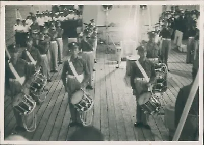 £14.35 • Buy Photo Fleet Review 1953 Destroyer  HMS Agincourt Grenadier Guards Band On Board