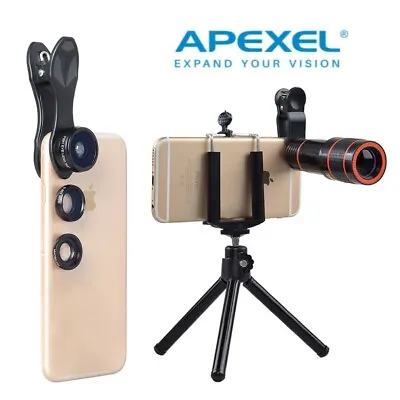 APEXEL PHONE LENS KIT Fisheye Wide Angel For All Smartphone For IPhone Samsung  • £20.99