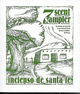 Incienso De Santa Fe Seven Scent Sampler 70 Bricks & Holder • $20.99