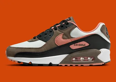 Nike Air Max 90 Red Stardust Mocha Ironstone Brown White DM0029-105 Men's • $109.99