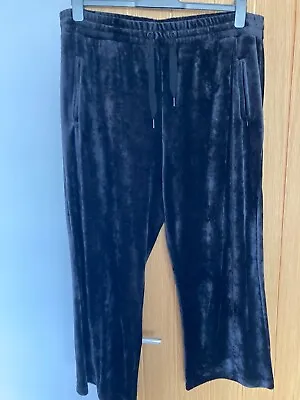 Marks & Spencer Black Velour Trousers Size 20 Short • £10