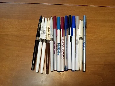 Vintage USA Made Hotel Ballpoint Pens Lot Of 14 Decent Condition Unique Some Htf • $15.75