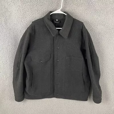 FILSON Jacket Mens XXL 2XL Gray Vintage Style 82 Mackinaw Wool Ike Hunting USA • $274.99