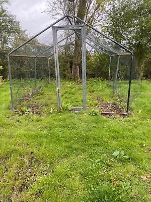 Large Chicken Run Walk In Poultry Cage Hen House 13' Long 9'10' Wide 7'9  High • £50