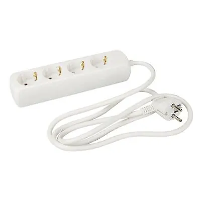 £9.57 • Buy Extension Lead Cable European Type F Schuko Mains Power 4 Gang Way Plug Socket