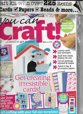 £7.99 • Buy YOU CAN CRAFT! Issue 8 Jun 2008 Craft Kit, Magazine & Project Bag