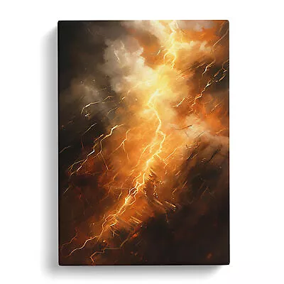 Lightning Action Art Canvas Wall Art Print Framed Picture Home Decor Living Room • £29.95