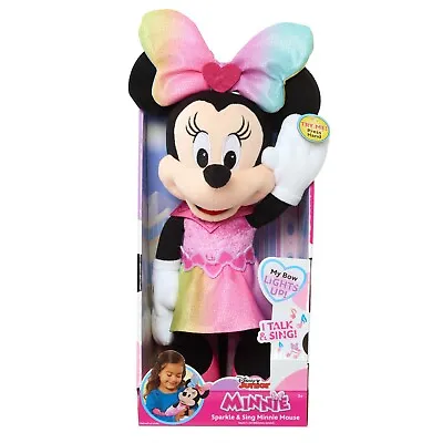 Disney Junior Singing Minnie Mouse Mickey Sings Phrases Talking Doll Plush Toy • $27.95