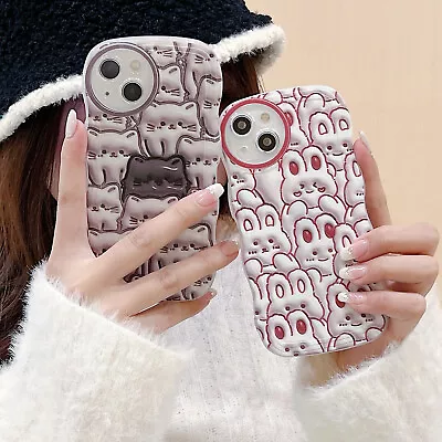 Case For OPPO VIVO Infinix Hot Wave Edge Cute Cartoon Cat Phone Cover Back Skin • $4.24