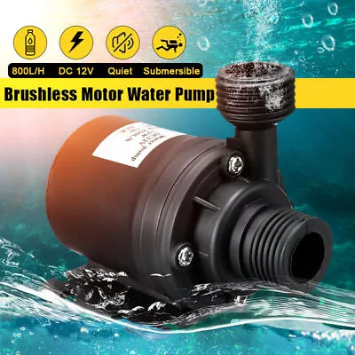 Mini DC 12V 5M 800L/H Brushless Motor Submersible Water Pump Ultra Quiet U6L8 • $13.12