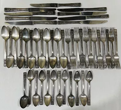 $100 • Buy Oneida Community Silver Plate Silverware Flatware Coronation Set Antique 45