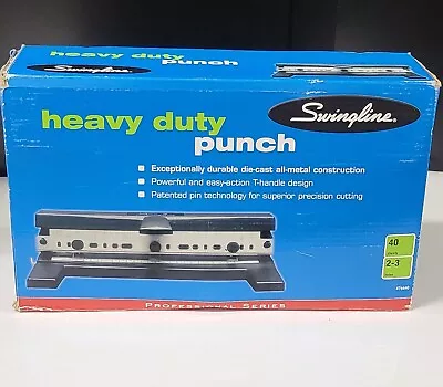 Swingline Hole Punch Heavy Duty Metal Professional Series 40 Sheets Model 74440 • $17.98