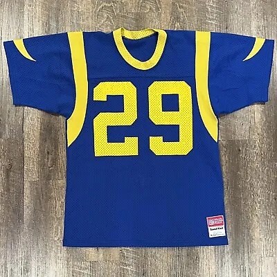 VTG Vintage LOS ANGELES RAMS #29 Eric Dickerson MacGregor Sand-Knit NFL Jersey • $49.99
