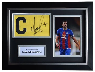 £79.99 • Buy Luka Milivojevic Signed Framed Captains Armband Photo A4 Display Crystal Palace