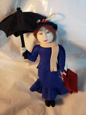 Mary Poppins Figurine Hand Made Wool Felt Silk Road Bazaar Free Shipping • $28