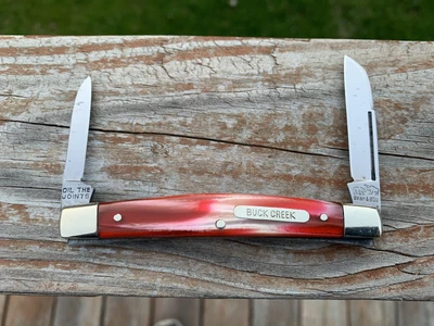 $10 • Buy Buck Creek Bear & Bull Congress Knife Solingen Germany Candy Cane Handles