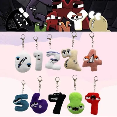 1-10PCS Alphabet Lore Plush Keychain Figures Toy Key Ring Bag Pendant Doll Gift • £2.39