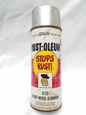 Vintage Rust Oleum Spray Paint Can 470 Ready Mixed Aluminum Big Face Scotty 1962 • $349.99