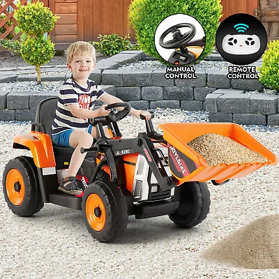 New Orange 12V Battery Ride On Excavator Car Digger 3Speed Music Lights W/Remote • $149.99