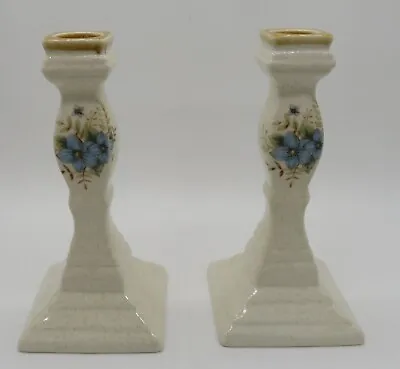 SET (2) Mikasa Garden Club Day Dreams Candlesticks • $13.50