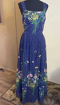 Miss Elliette California Womens Blue Floral Maxi Sun Dress • $24