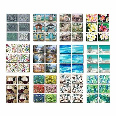 $47.45 • Buy NEW CINNAMON PLACEMATS SET 6 Cork Backed Place Mats Heat Resistant
